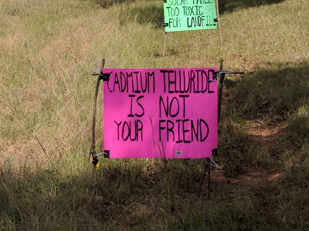 Roadside sign from protest #5