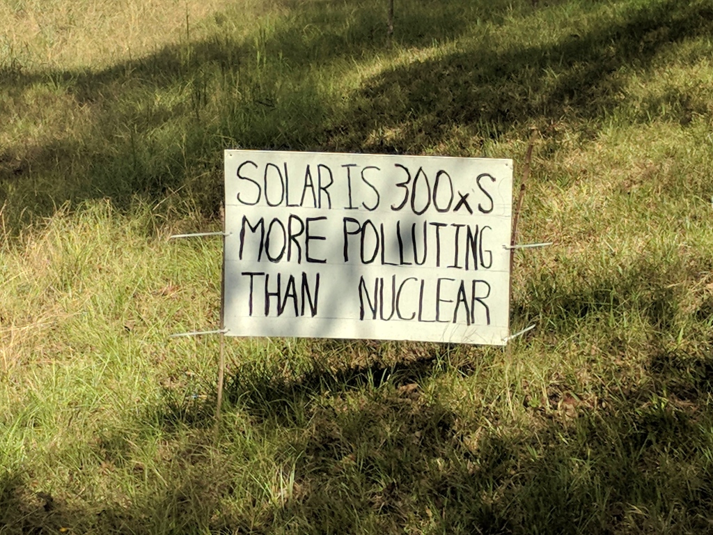 Roadside sign from protest #7