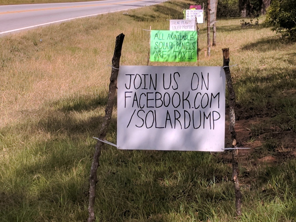 Roadside sign from protest #8