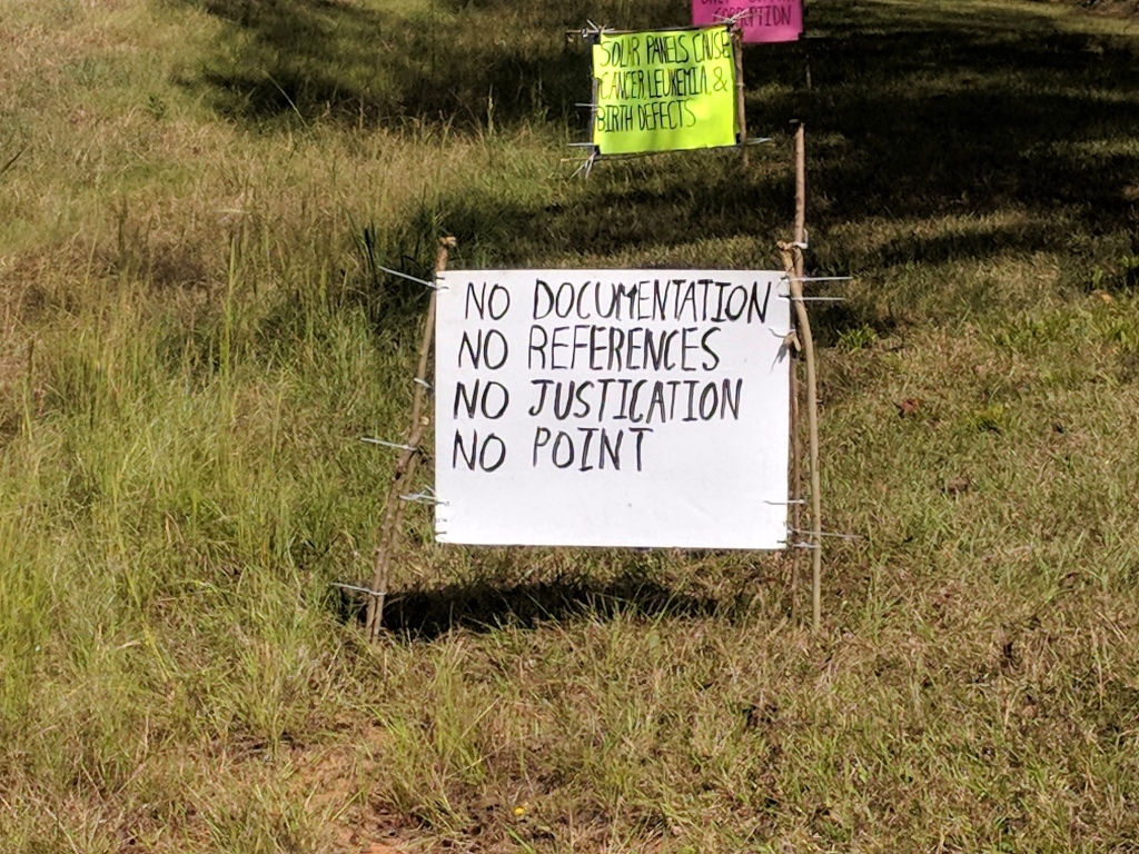 Roadside sign from protest #13