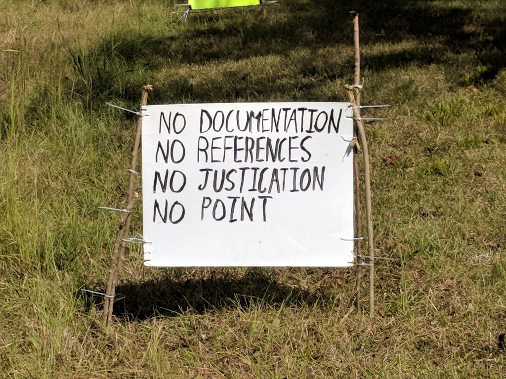 Roadside sign from protest #14