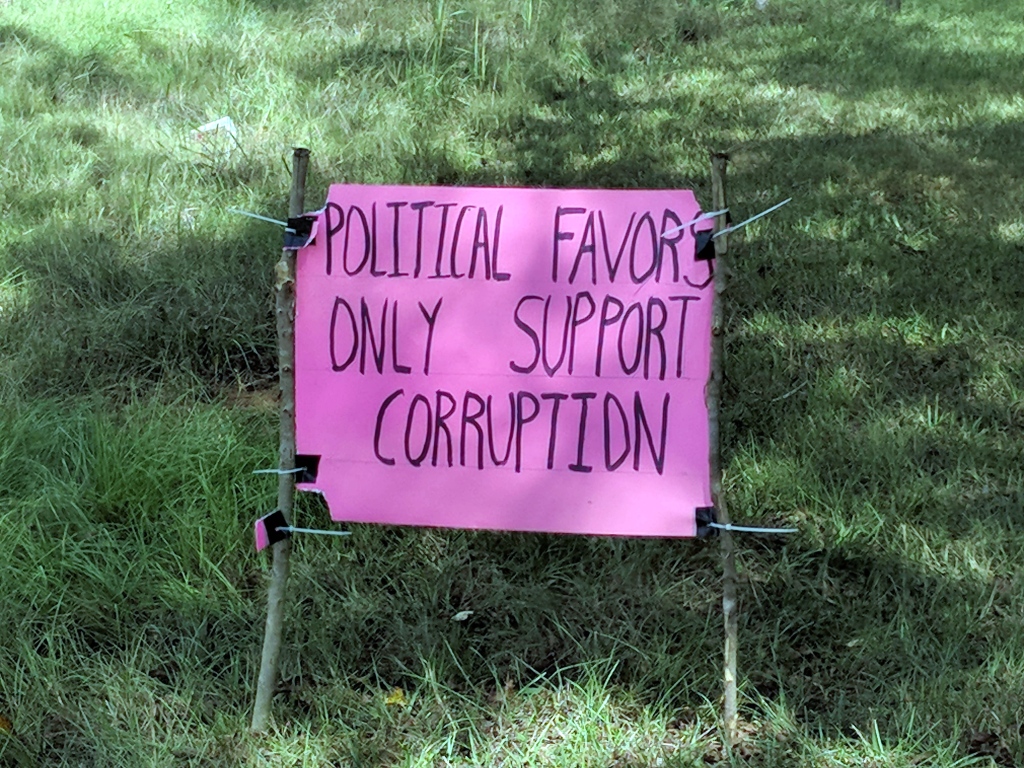 Roadside sign from protest #16