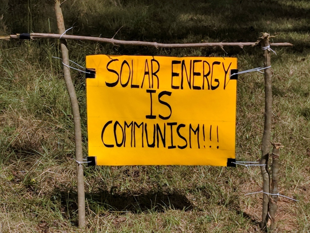 Roadside sign from protest #17